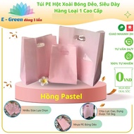 [HCM] 1kg Pastel Pink Glossy PE Mango Seed Bag Used to Store Clothes for Shops - Egreen Disposable