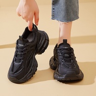 2024 Autumn Breathable Mesh Shoes - Thick-Soled Elevated Casual Sports Shoes