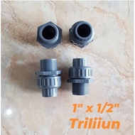 Watermur- water nut socket outer thread 1" x 1/2" TRILLION Thread 1" Socket 1/2"