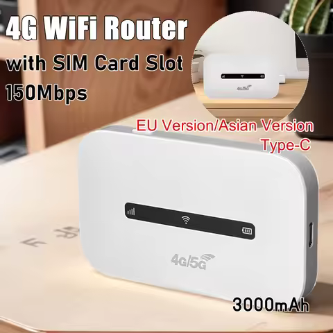 4G LTE Mobile WiFi Router Support 8 To 10 Users 150Mbps Portable WiFi Hotspot with SIM Card Slot Mod