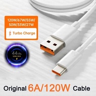 Jasoz 33W Charger Poco 33w 55W 67W 120W Turbo Charger Fast Charging 6A Type C Cable For Xiaomi Poco Smart Phone