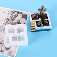 Stair Building Plants Pot Molds Office Desk Storage Box Mold Silicone Planters Molds for Concrete Ca