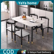 【24 Hours shipping】Dining Table Set, 1Table+4Chairs Nordic Style Marble Dining Table, Household Dining Table And Chair Set, High-end Dining Table And Chair