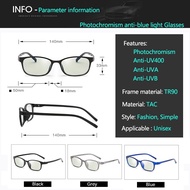 Filter Computer Glasses TR90 For Blocking UV Anti Blue Light Eyestrain Transition Photochromic Gaming Glasses Women Men