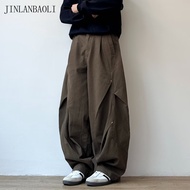 Wide leg pants men's loose casual workwear pants