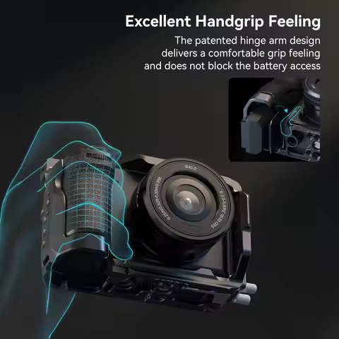 SmallRig A6700 Cage Kit for Sony Alpha 6700 Built-in Quick Release Plate for Arca with Cable Clamp f