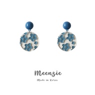 S925 Blue Feminine Flower Earring • Dangle Earring • Statement Earring
