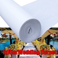 49ft White Wedding Aisle Runner Ceremony Decoration Carpet Roll