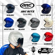 ARC RITZ PLAIN HELMET ARC RITZ (ARC HELMET RITZ PLAIN COLOUR)- ARC RITZ HELMET RITZ ARC VISOR ARC RI
