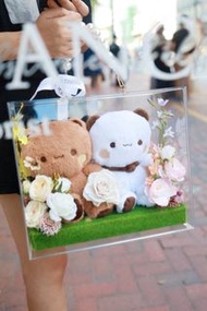  聖誕禮物 Bubu Dudu 公仔花藝手提盒 flower box birthday gift 生日禮物 花束 soft toy 布布一二