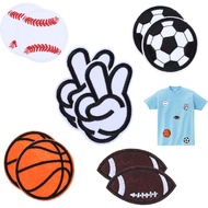 10 Keping Tampalan Sukan untuk Diseterika, Tampalan Besbol Bola Keranjang untuk Diseterika/Dijahit, 