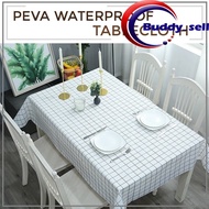 Table Cloth Waterproof Plastic Table Cover PVC Oilproof Dustproof Tablecloth Room Plaid Kitchen Dinn