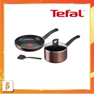 TEFAL ชุดกระทะหม้อพร้อมฝา 4 ชิ้น Day By Day รุ่น G143S495 ก้นกระทะอินดักชั่น สามารถใช้ได้กับเตาทุกปร