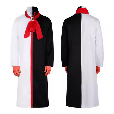 Anime Burukku Brook Cosplay Costume Revive-Revive Fruit Black White Montage Robe Uniform Scarf Adult