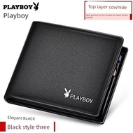 wallet budak lelaki dompet lelaki kecil Dompet warna pepejal Playboy Dompet lelaki Dompet kulit pend