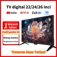 TV murah 19 22 24 26 Inch Digital TV Built-in DVB-T2 32 inch Smart TV Android 14.0/MYTV LED TV