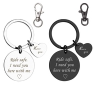 Ride Safe Keychain Handsome I Love You Gift for Husband Boyfriend Him, Ride Motorcycle Keychain Gift