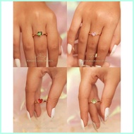 ⊘ 12 Color Heart Crystal Stones Birthstone Adjustable Ring (Tala by Kyla Inspired)