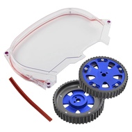 Clear Timing Belt Cover + Cam Pulleys Fit for Mitsubishi Lancer EVO IV 96-98 V 98-99 VI 99-01 VII 01