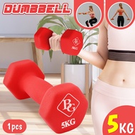 HTD Sport Barbel Alat Angkat Latihan Beban Fitness Dumbell Neoprene Gym Dumble Cast Iron 5Kg