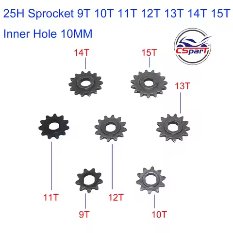 9 10 11 12 13 14 15 Tooth 9T 10T 11T 12T 13T 14T 15T 25H Oval 10MM Razor EVO IZIP Gear Sprocket 500W