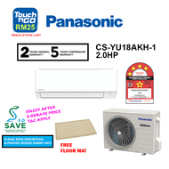 Panasonic 2.0HP CS-YU18AKH-1 Inverter Air Conditioner CSYU18AKH1 / Non-Inverter CS-PN18XKH-1B / CSPN18XKH1B Aircond Penghawa Dingin (FREE Floor Mat) (FREE TNG BY REDEMPTION FOR YU)