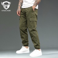 EAGLADE Jogging Sweat Cuffed Jogger Pants for Men Tracksuit Man Trousers WQ0046 in Green E05