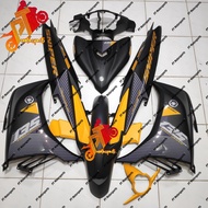 Yamaha Lc 135 Cover Set V2 V3 V4 V5 V6 Matt Black Matt Black Yellow Kilat Yellow Sniper