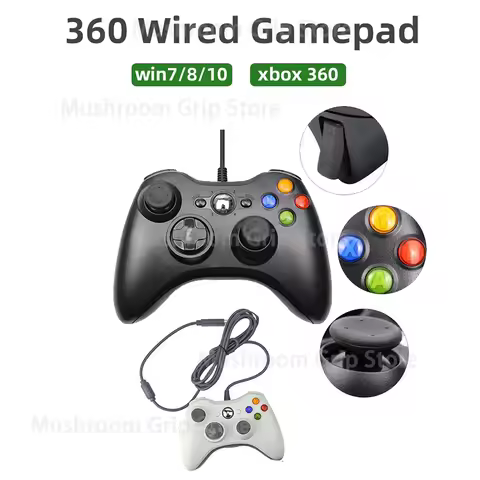 USB Wired Gamepad for Xbox 360 Windows 10/8.1/8/7 Game Handle Double Shock Games Controller Video Ga