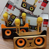 SDRD SD-305 Dual Wireless Microphone sd 305 Bluetooth Speaker Mobile Karaoke SD 305 sdrd sd305 Stere