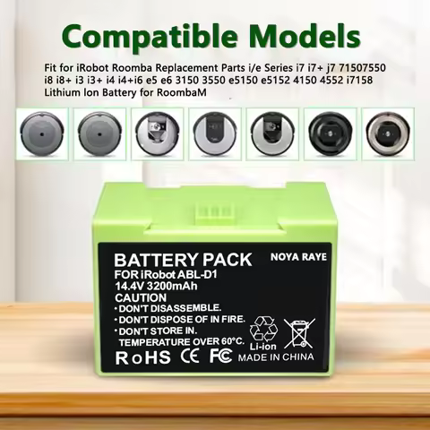 2600mAh/3200mAh 14.4V Replacement Battery for iRobot Roomba e/i Series, Compatible with i6 i7 i7+ i8
