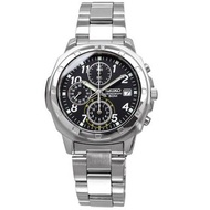 【SEIKO 三眼計時錶】精工 三眼素色 時尚款 石英 SND195P1