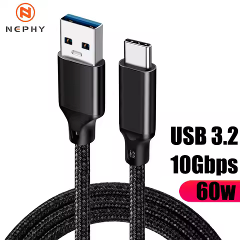 USB 3.2 Gen2 10Gbps USB Type C Cable For iPhone 15 iPad Samsung Xiaomi USBC Data Charger Cord 60W 3A