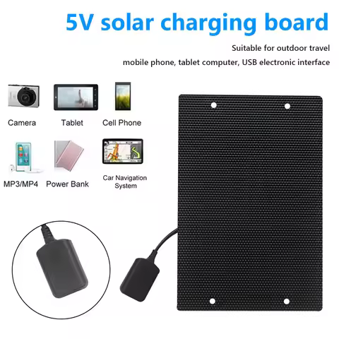 7W 5V ETFE Solar Panel Charger USB Portable Battery Maintainer Outdoor Cells Battery Charger for Cha