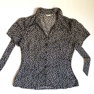 Accent floral Gingham Korean Japanese Visual Kei Style gothic Blouse