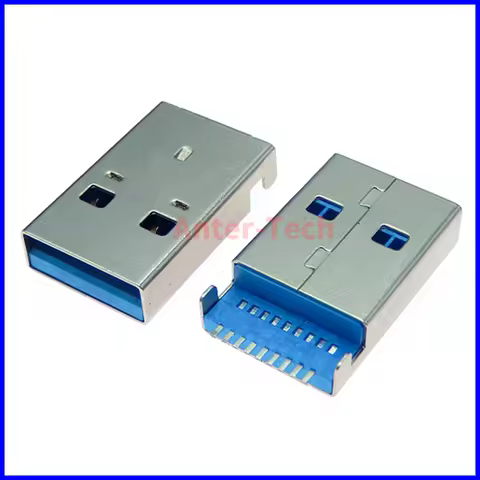 5pcs USB 3.0 A Type Male Plug Connector 9 Pin SMT SMD High-speed Data Transmission USB 3.0 Jack Char