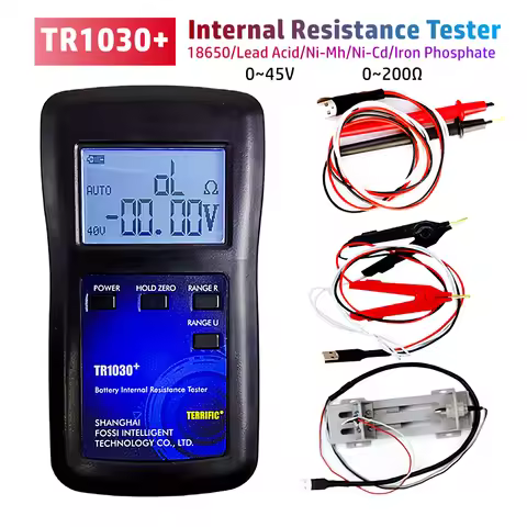 Upgrade YR1030 0~45V Battery Internal Resistance Tester TR1030+ 18650 Lithium Nickel Hydrogen Lead A