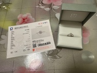 謝瑞麟專櫃正品TSL Jewelry 18K white gold 0.30ct Diamond ring Au750 白金30份鑽石花戒指