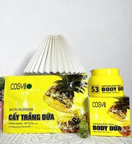 Combo Cấy trắng dứa và Kem trắng da body dứa Cosy White 450g