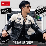 Motowolf JM1 classic style motorcycle protective leather jacket