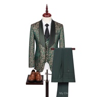 [Premium Suit] Large Size Fashion Suit Suit Men's Suit Three-Piece Dress U3IU