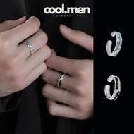 Simple Design Stainless Steel Open Ring for Men and Women Coolmen Fashion Basic Round Silver Fadin T