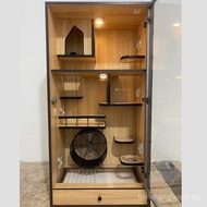 Chinchilla Special Cabinet Cage Anti-Gnawing Solid Wood Chinchilla Luxury Villa with Ice Nest Air Co