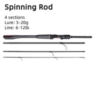 Mavllos OCKA Portable 12lb Spinning Rod Lure 5 20g 4 Sections Travel Light Carbon Fishing Casting Ro