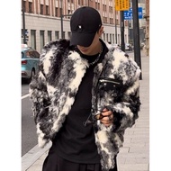Match fashion Thick Style Men Plus Jacket Cotton Cold-Proof Trendy Fur Hundred Wool Padded Jacket Ja