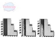 TOHESP 3pcs 4in Chuck Jaw, High Strength 20CrMnTi K11-100 Internal Jaw, Durable Long Service Life St