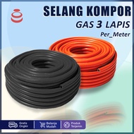 SELANG KOMPOR GAS LPG AIR PANAS 3 LAPIS PERMETER STANDAR SNI TEKANAN TINGGI ANTI GIGITAN TIKUS MURAH