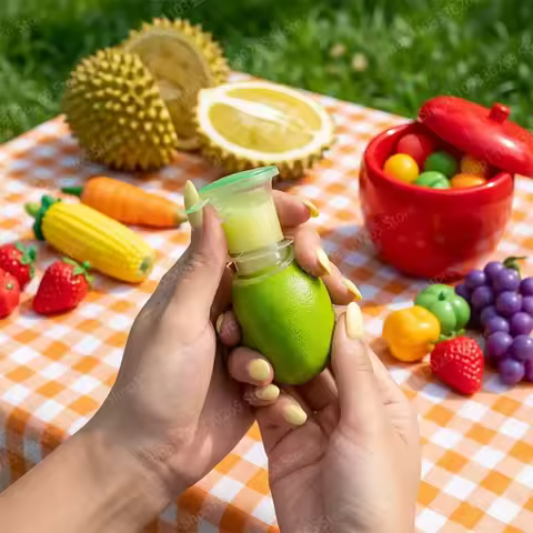 Manual lemon juice extractor mini orange fruit spray juice extractor rotating spot filter juice extr