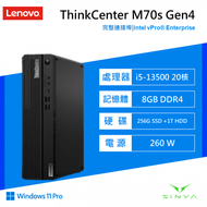 Lenovo M70s Gen4聯想商用桌上型電腦/i5-13500/8G D4/256GB SSD/1T HDD/260W/Win11 Pro/3年保固/12DN0007TW