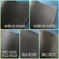 Motorcycle seat cover leather COFFEE BEAN motif SHEETPOLOS CARBON SANDPAPER BIGDOT SMALL TUTUL SOUL 